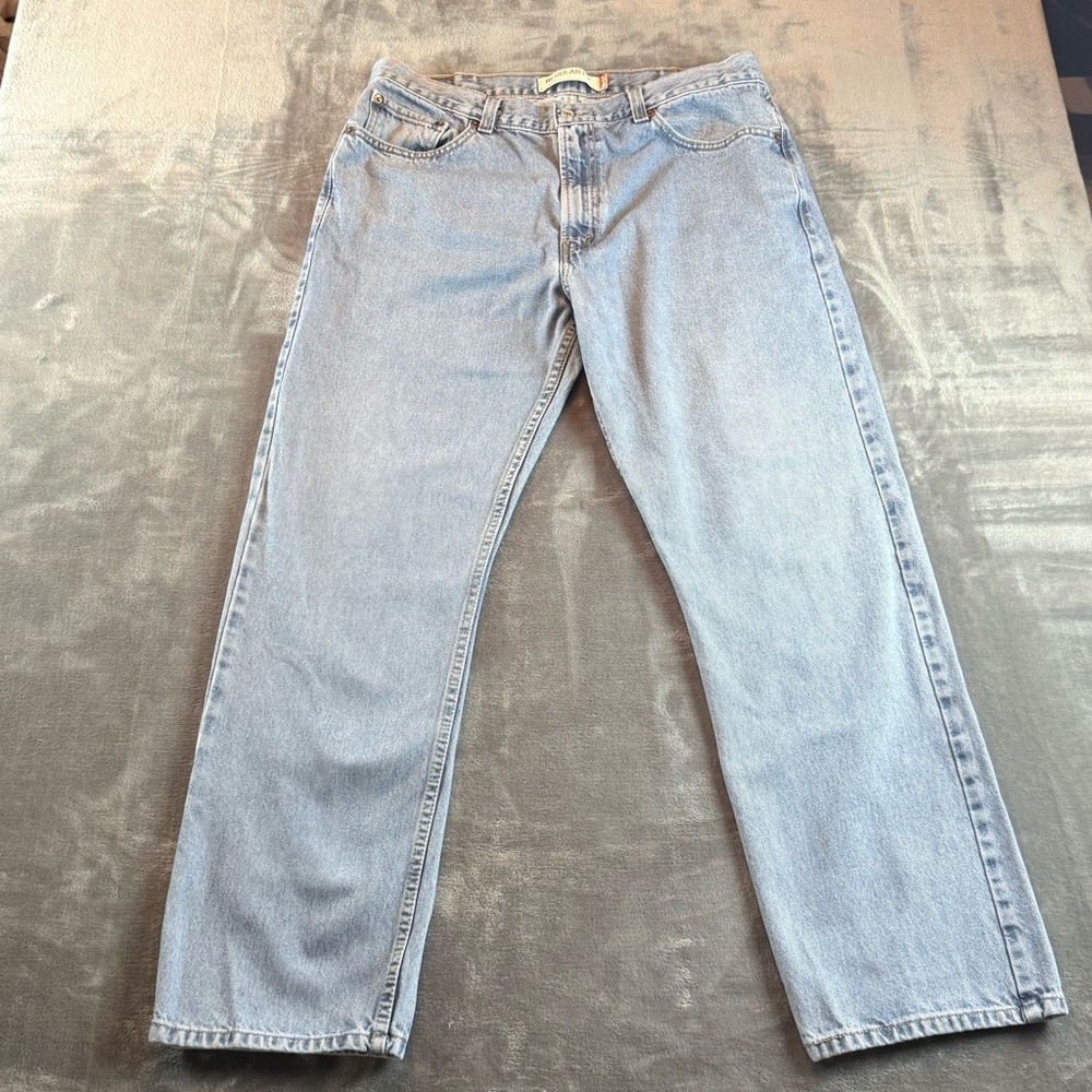 Levi's Men's Jeans 505 Size 38 X 32 Regular Fit‎ Straight Leg Light Wash